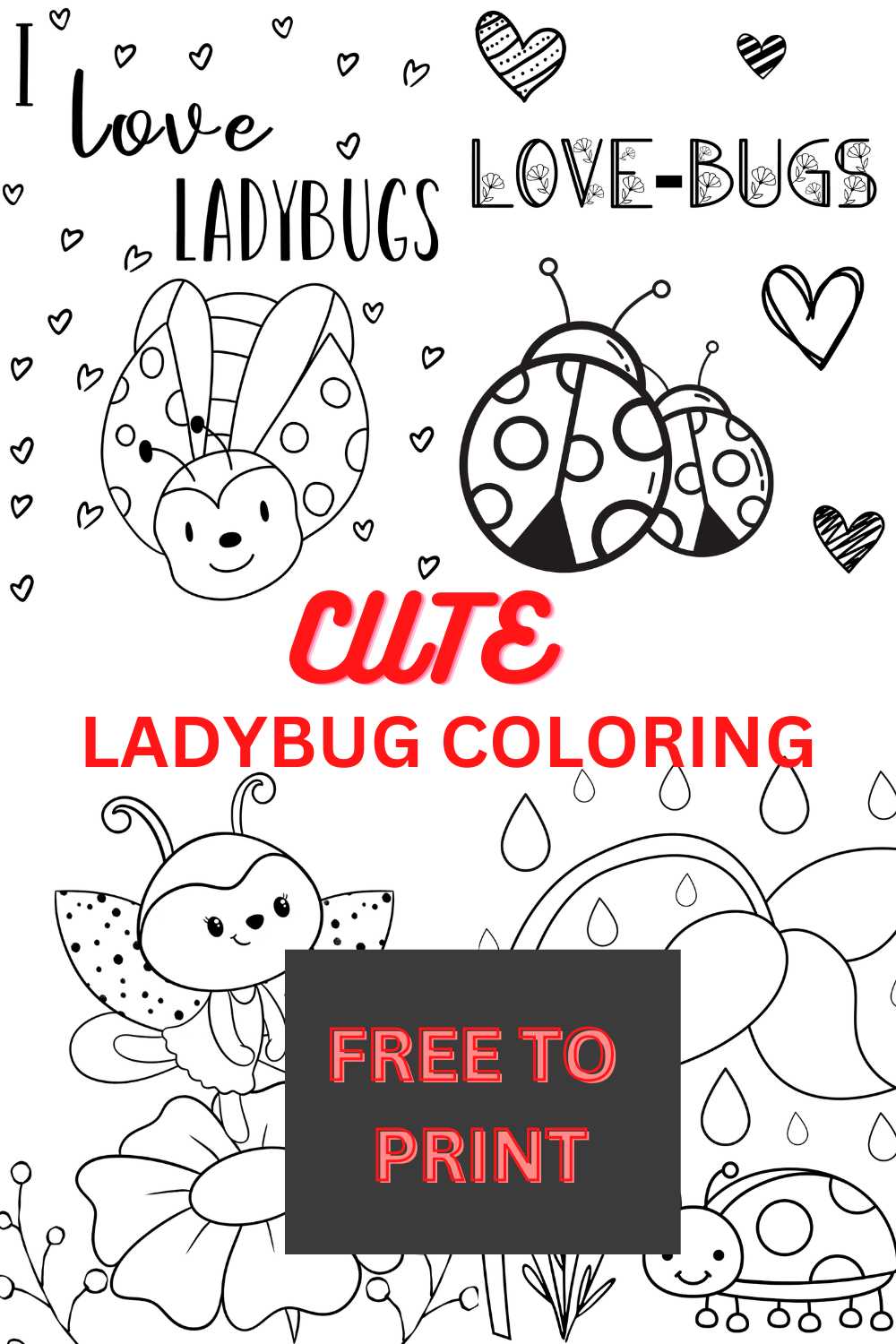 free printable ladybug coloring pages