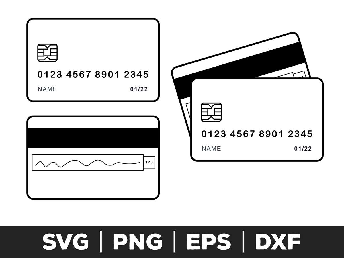 credit card template printable