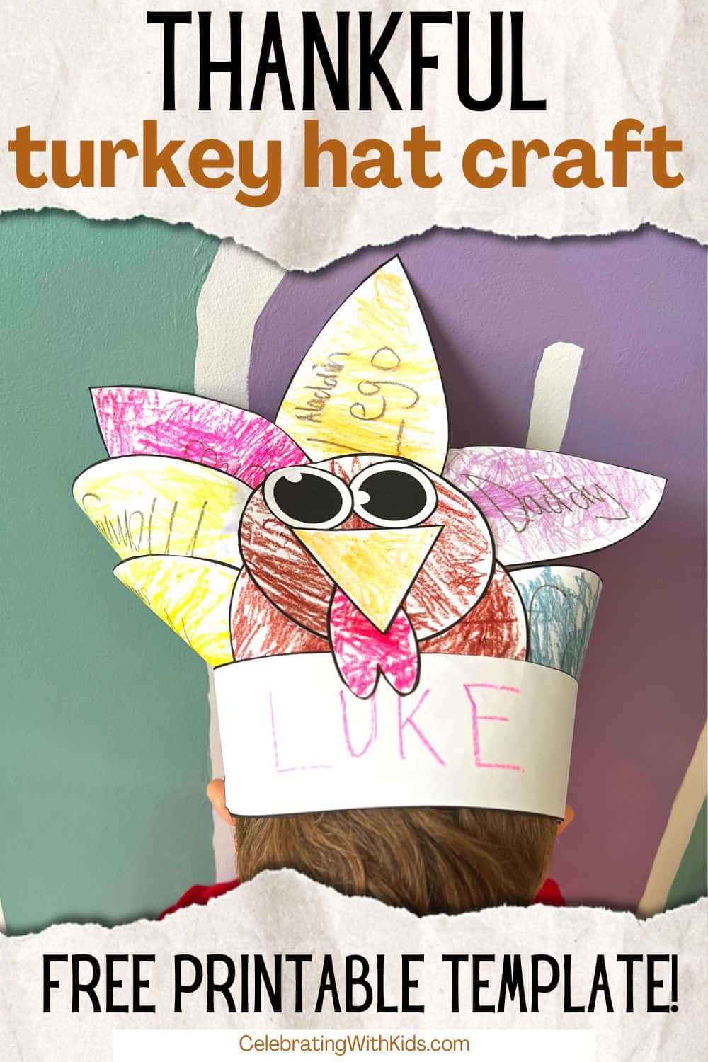free printable turkey headband template