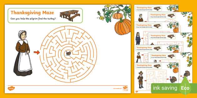 free printable thanksgiving mazes for kids