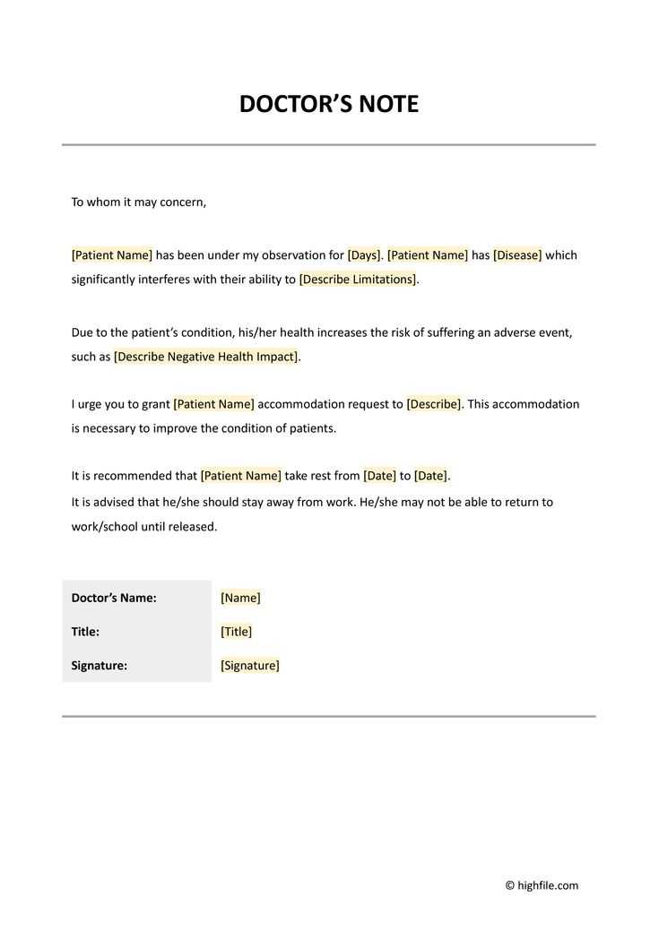 printable doctors note