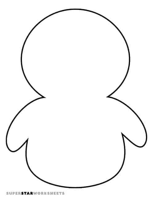 penguin outline printable