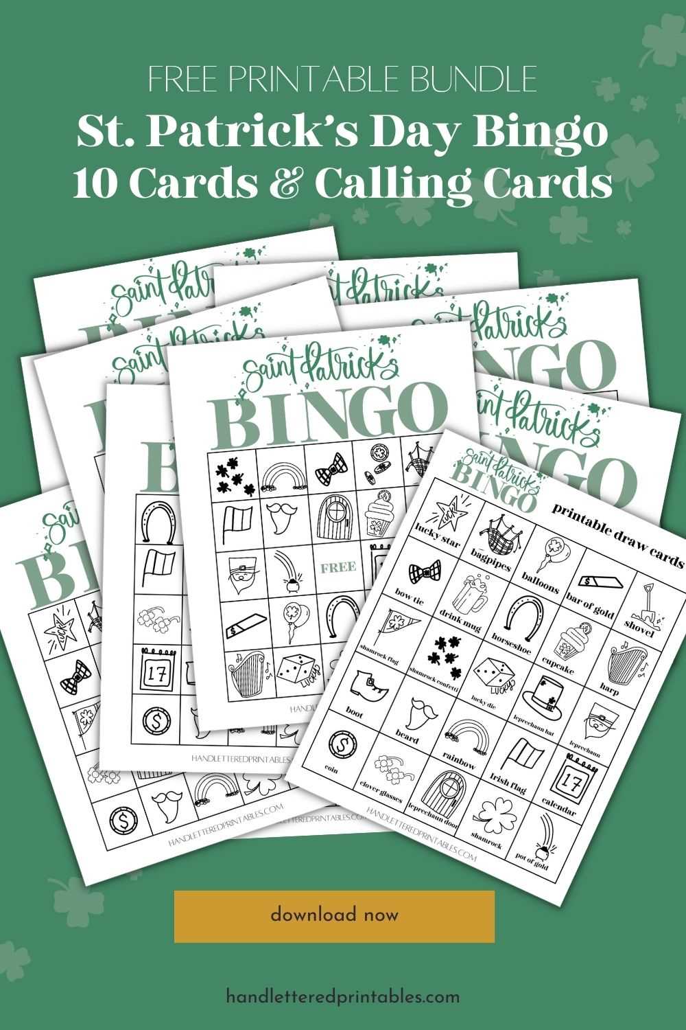 st patricks day bingo free printable