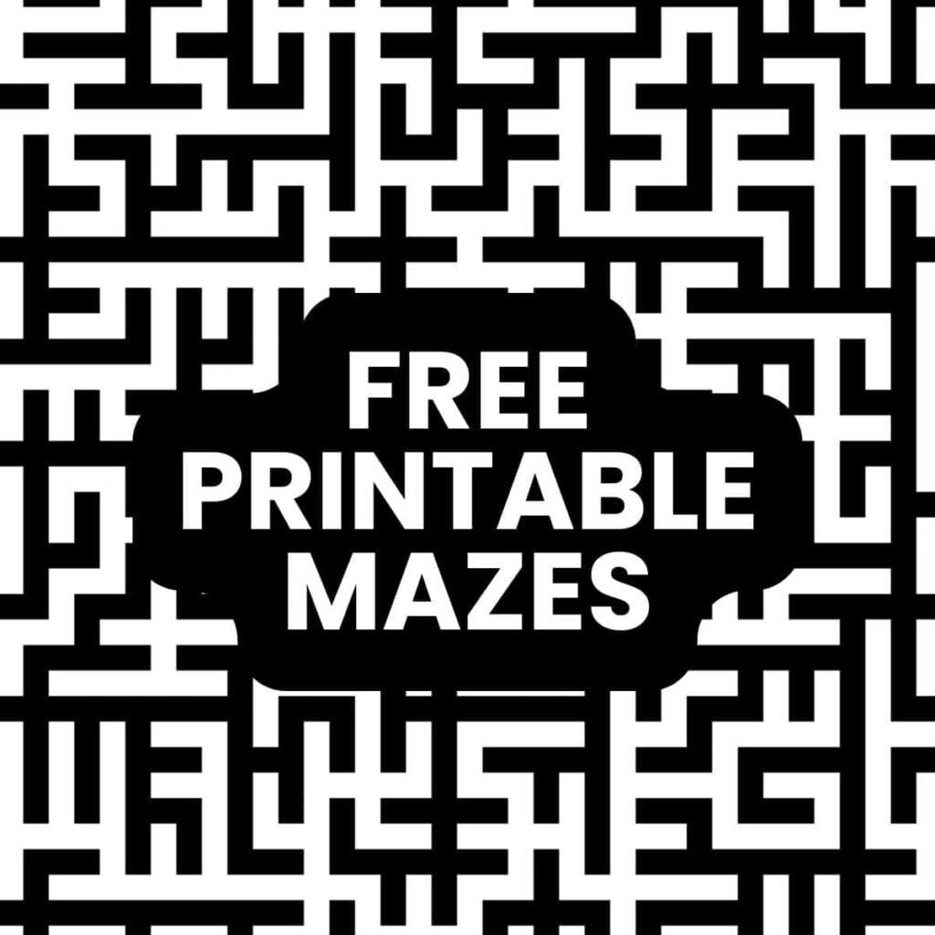 fall maze printables