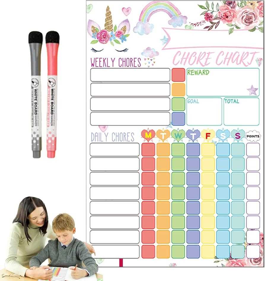 chore chart teenages free printable