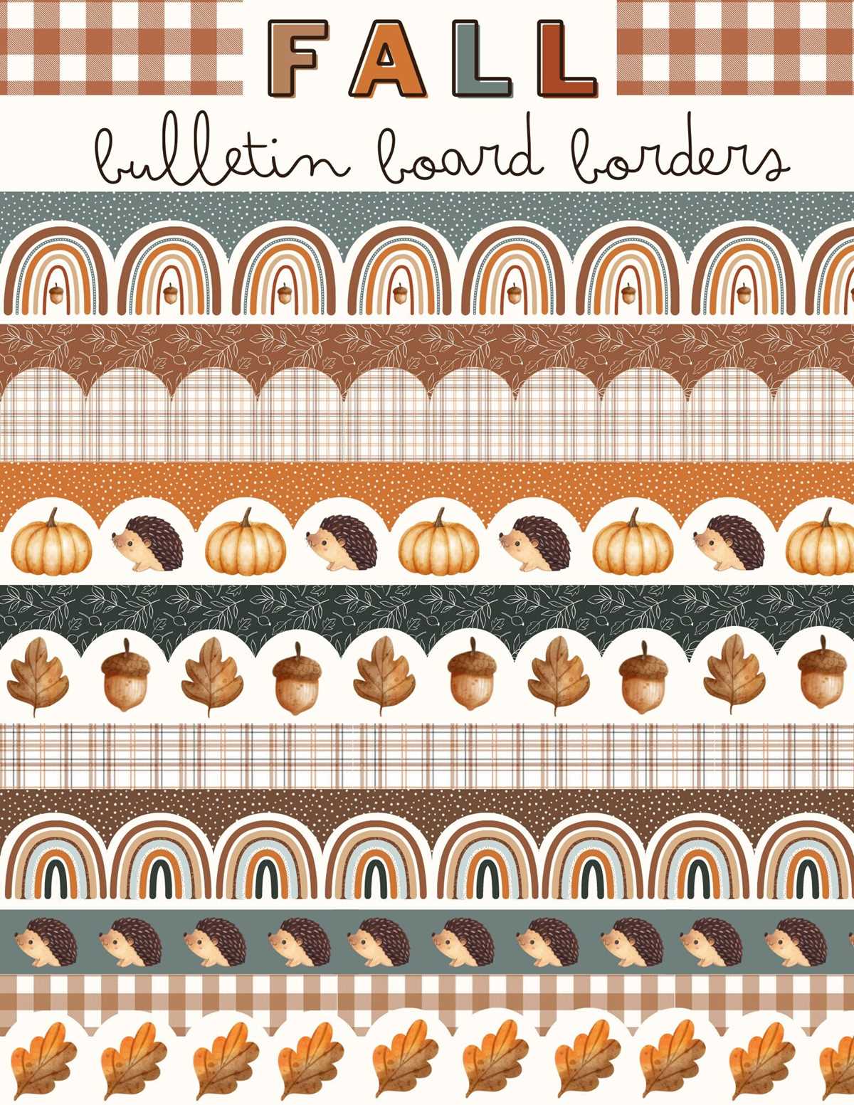 free printable fall bulletin board borders