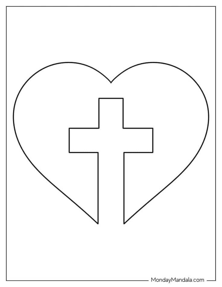 printable cross outline