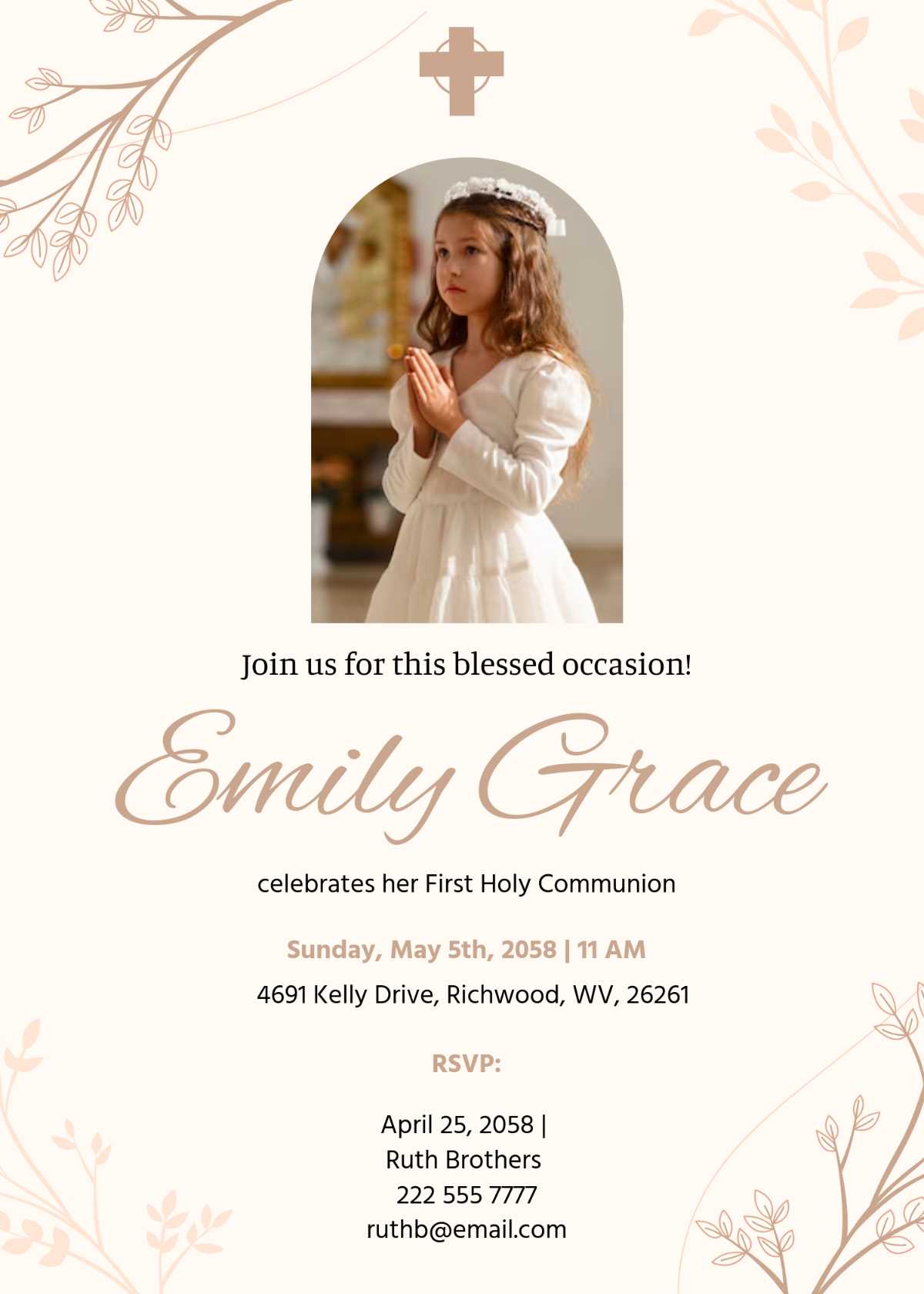 free printable first communion cards