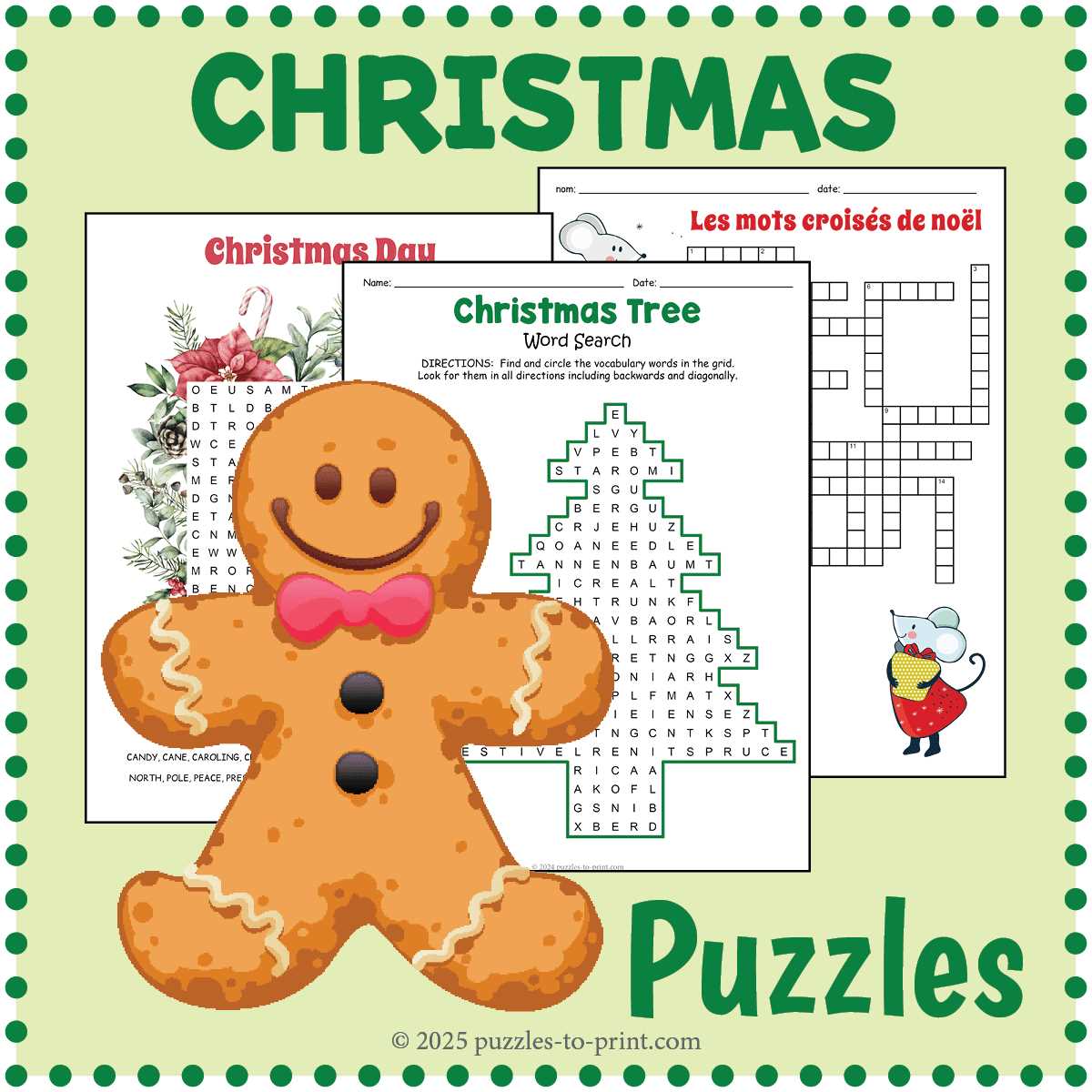 christmas puzzles free printable
