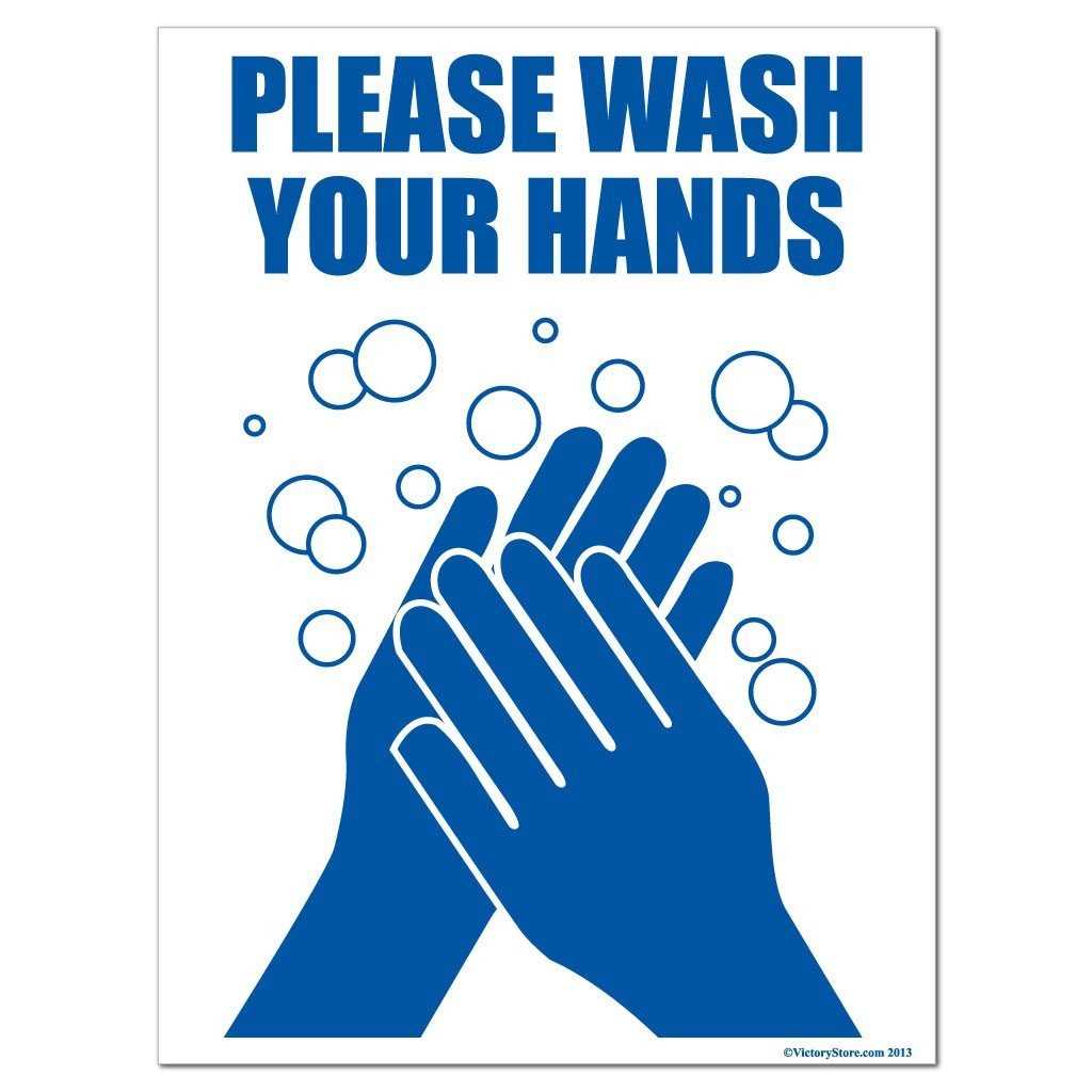 wash hands sign printable