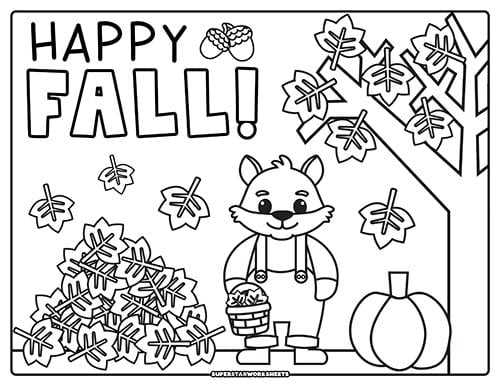 free fall printable coloring pages