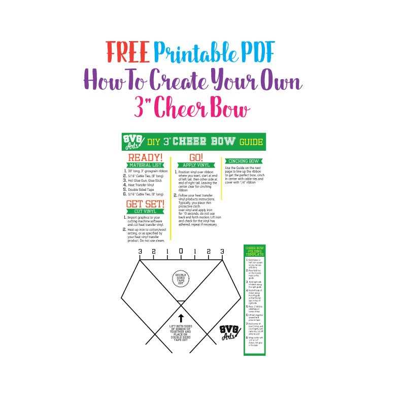 printable cheer bow template