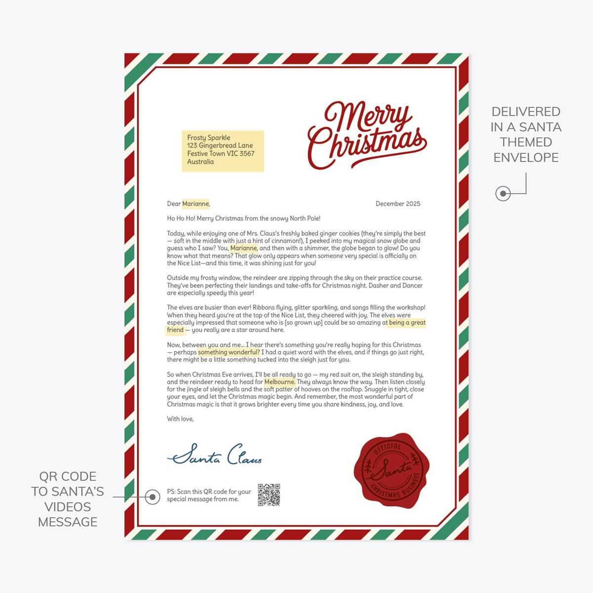 letters from santa printable free