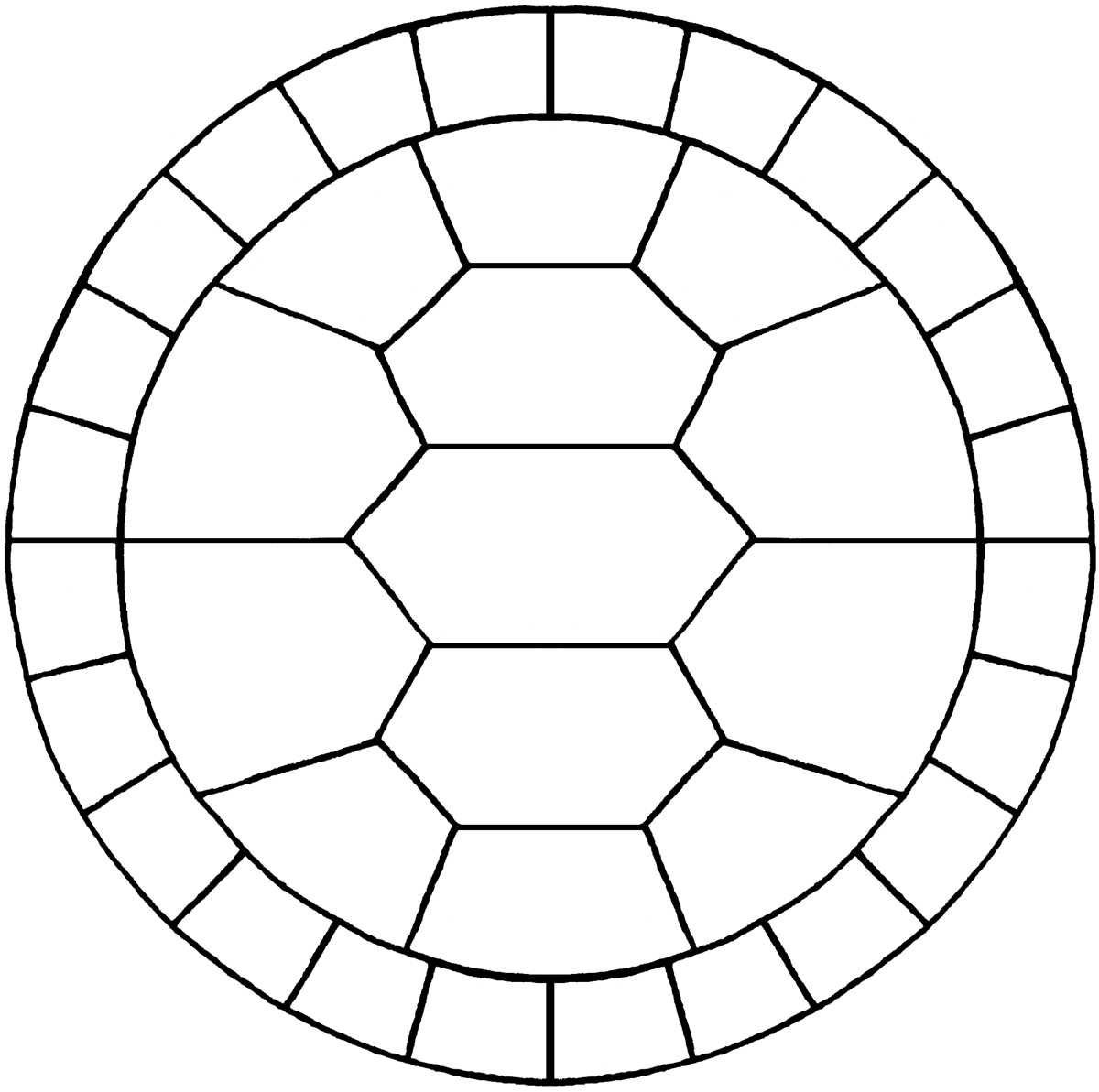 printable turtle shell pattern