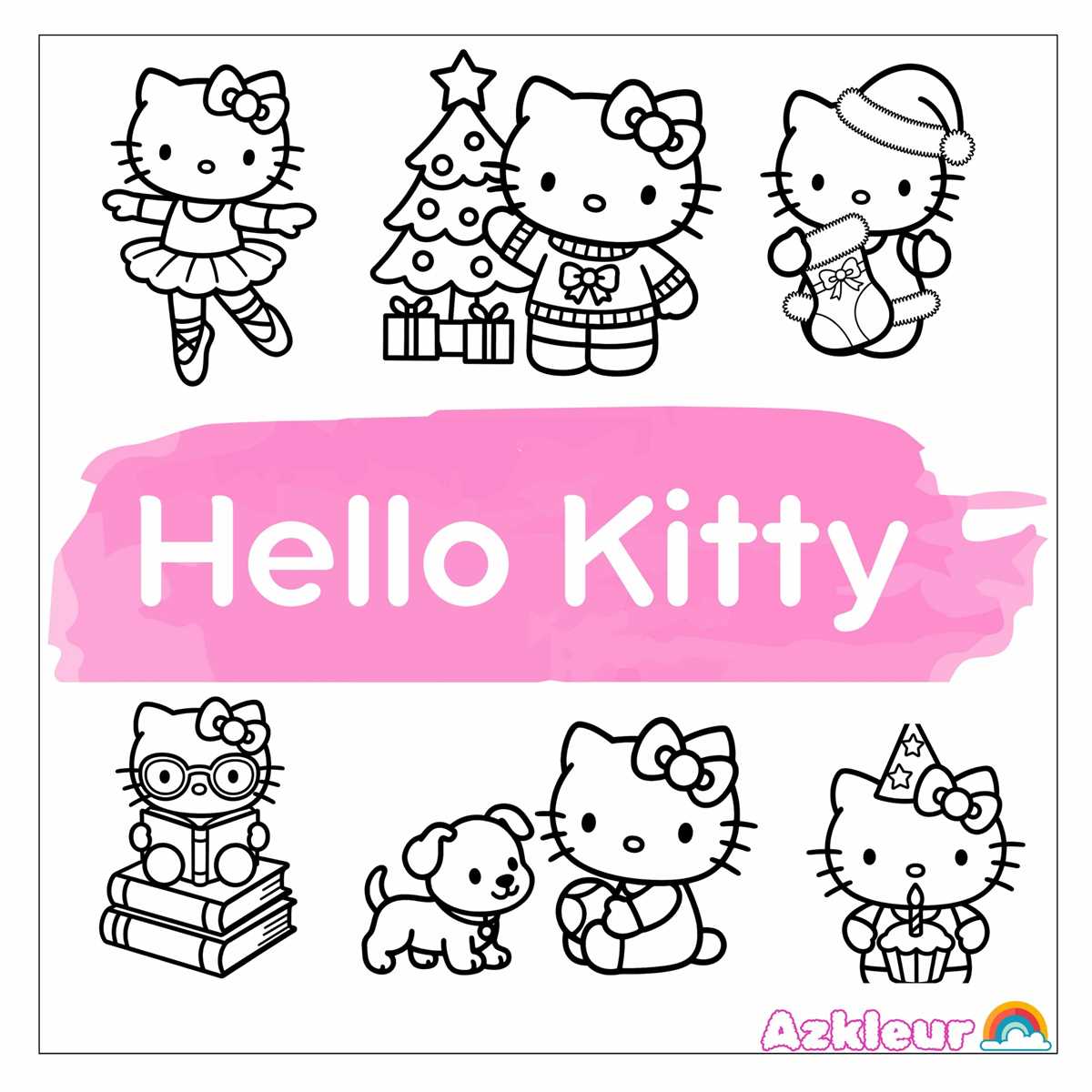 hello kitty drawing printable