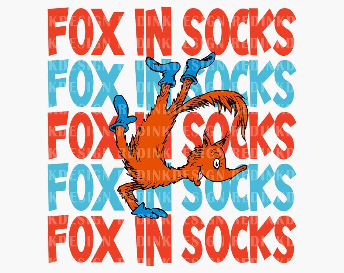 fox in socks printable book