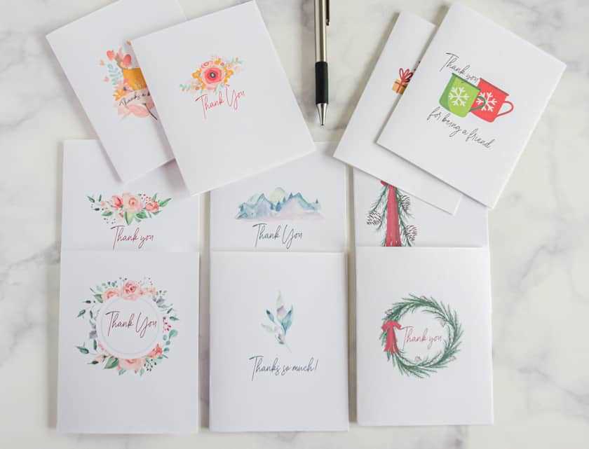 thank you notes printable