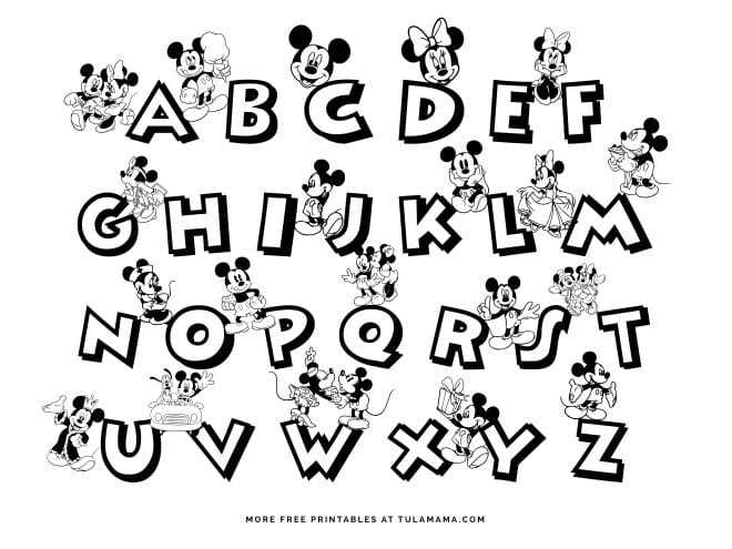 alphabet printable coloring pages