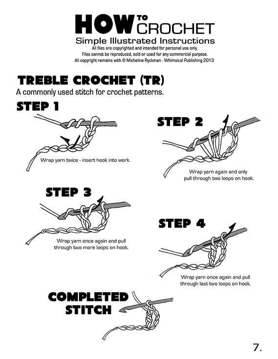 printable crochet stitch guide