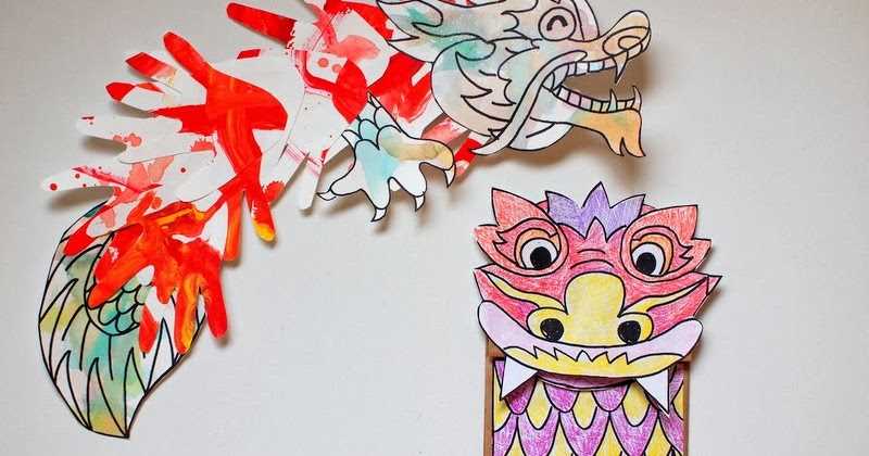 chinese new year dragon craft printable
