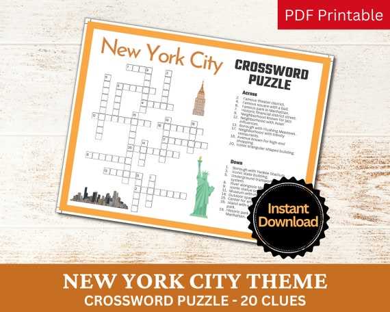 new york crossword puzzle printable