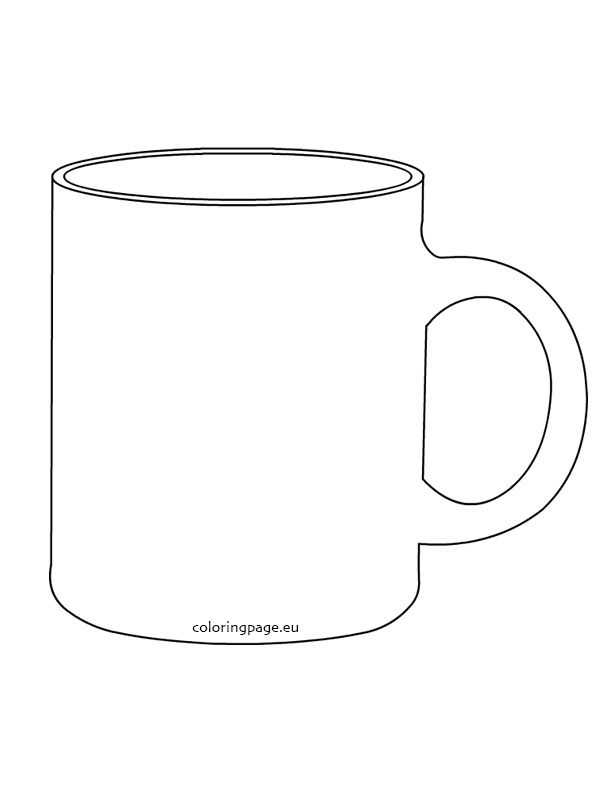 printable mug outline