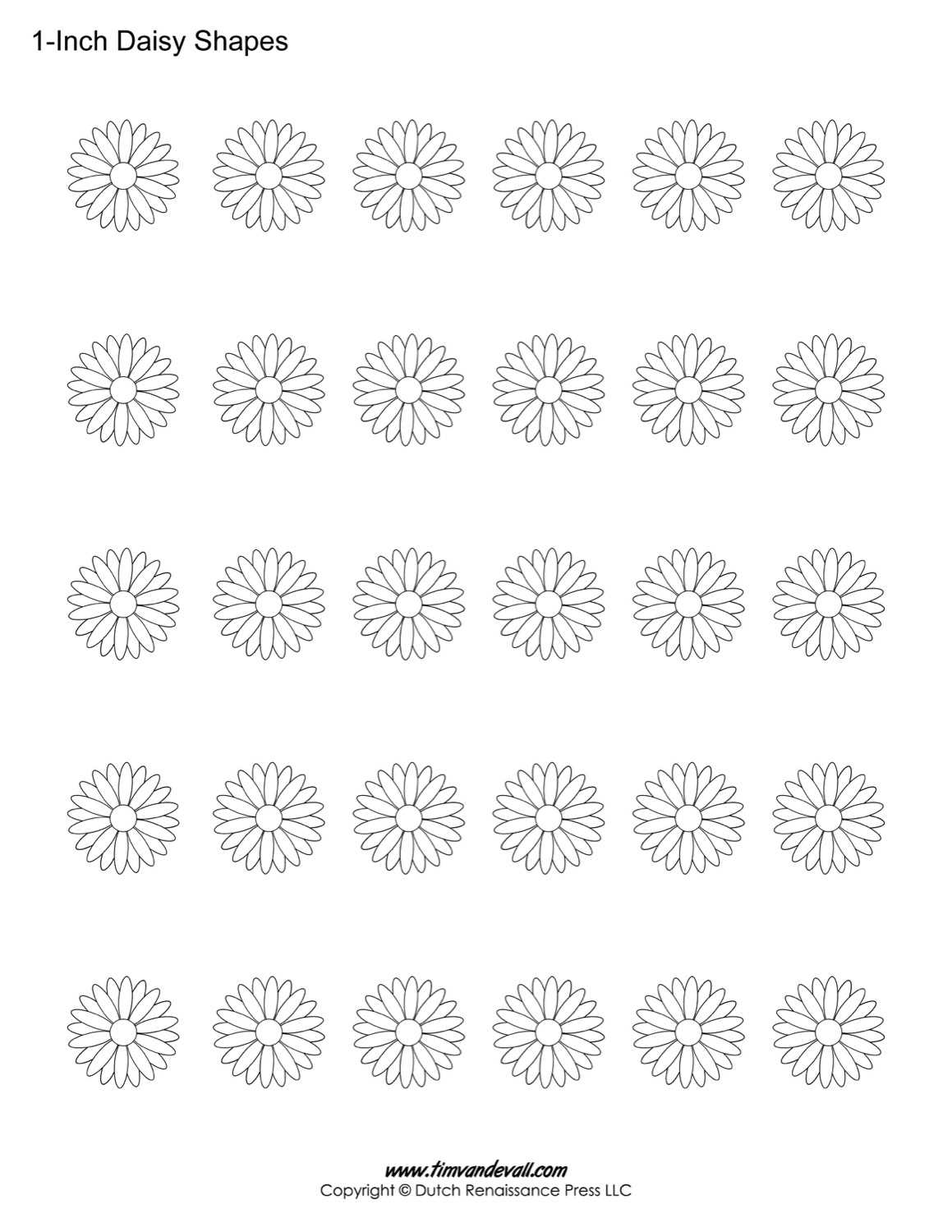 free printable daisy flower template
