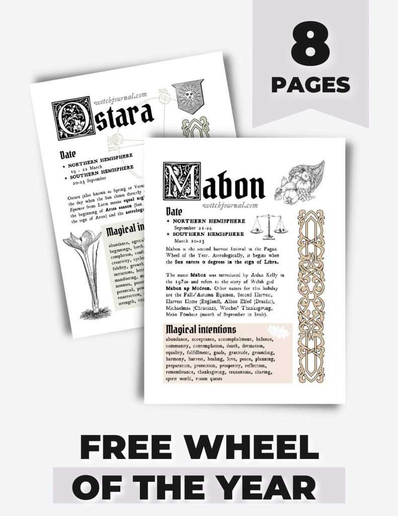 wheel of the year printable