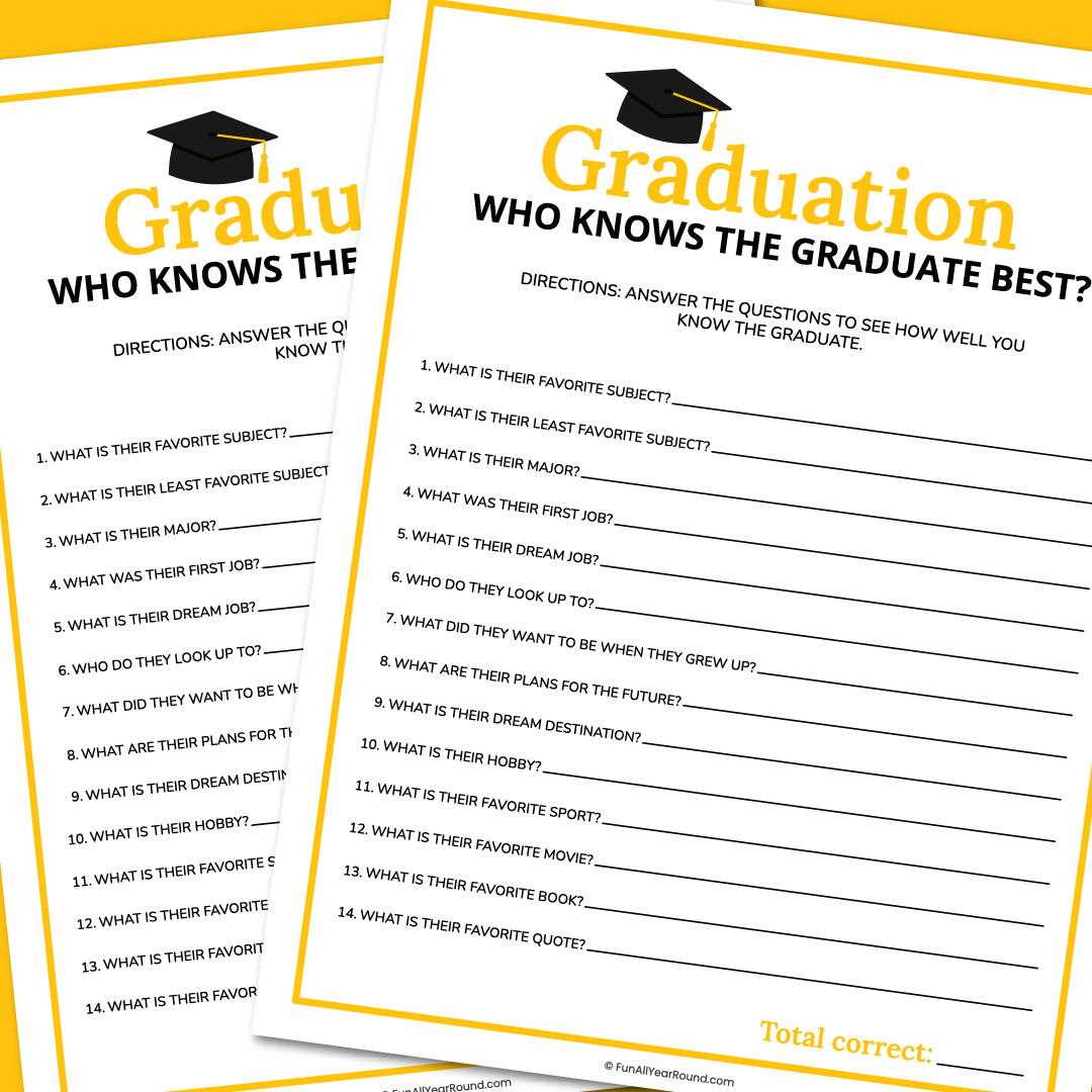 who knows the graduate best free printable