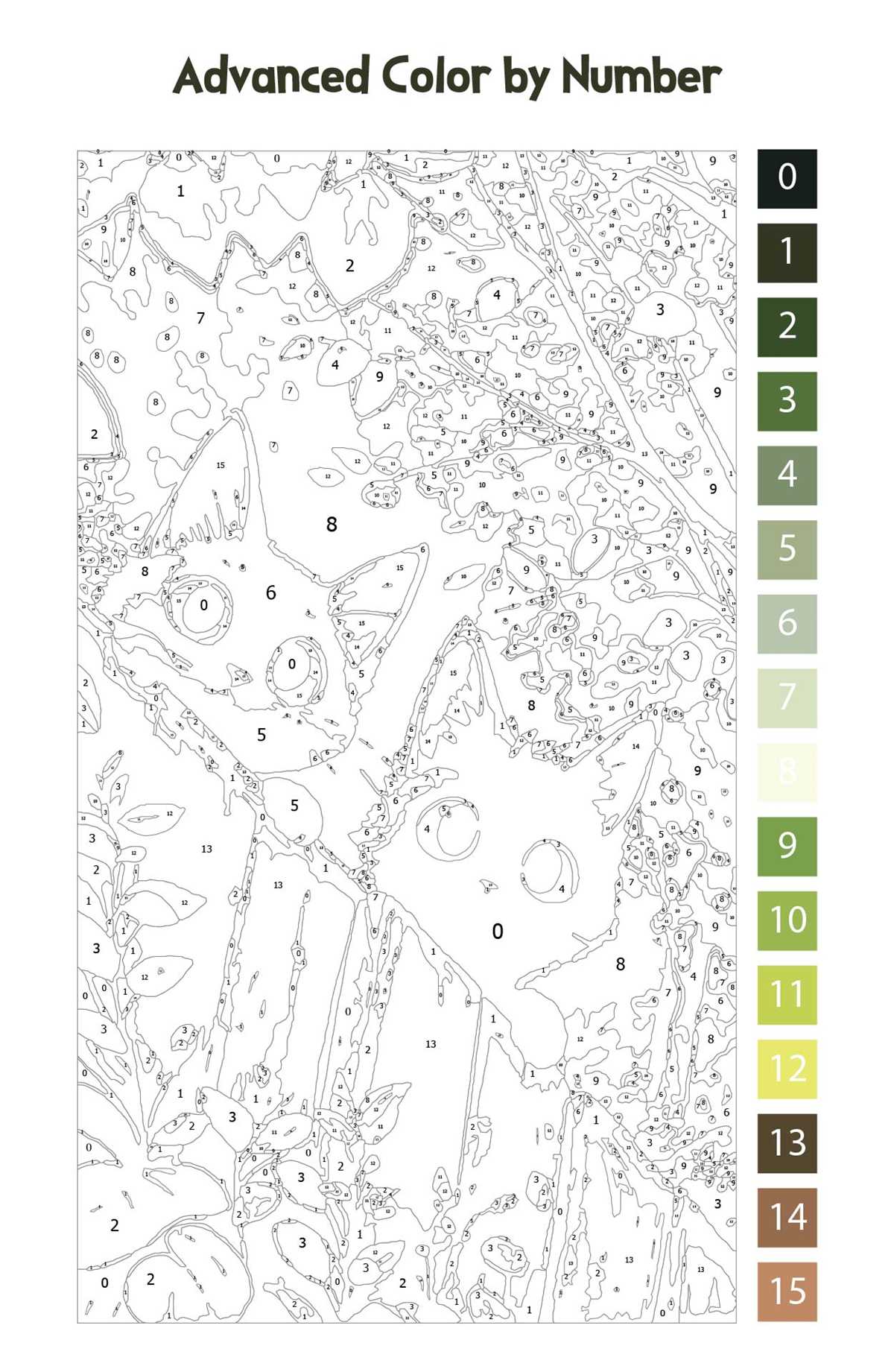 color by numbers for adults printable