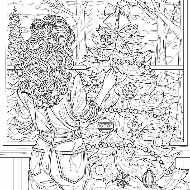 printable winter coloring pages for adults