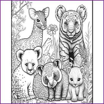 wild animals printable coloring pages