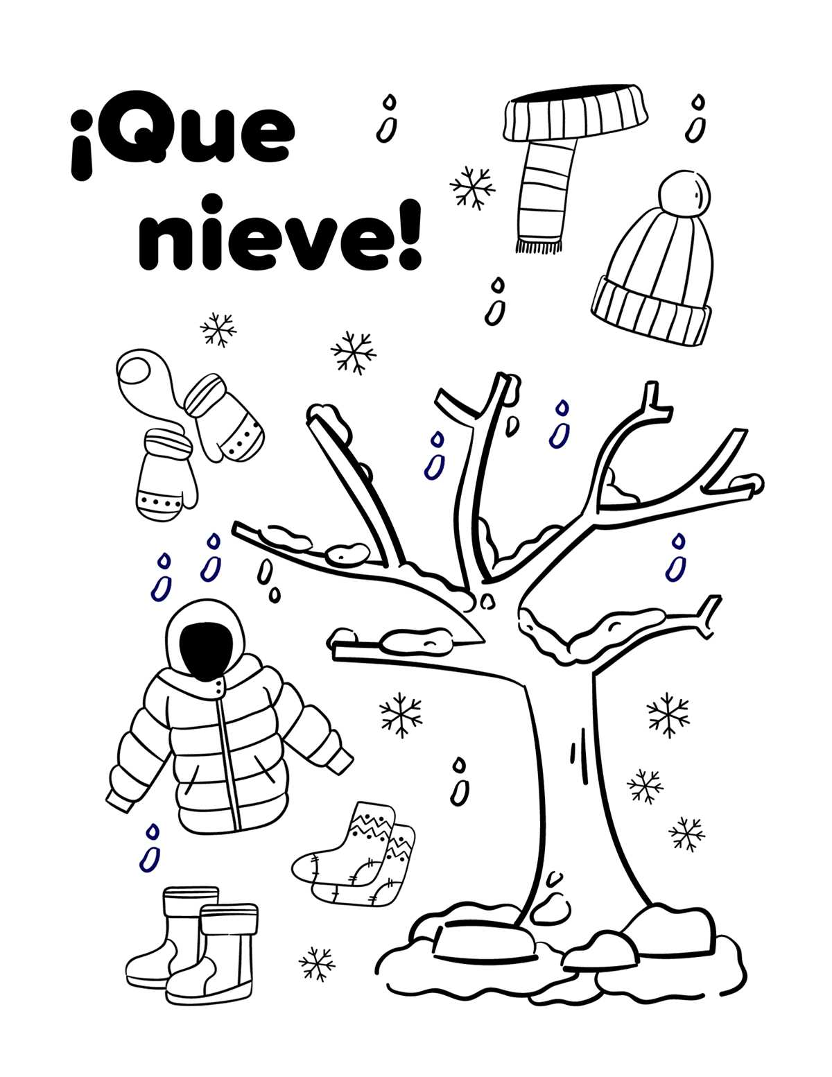 winter coloring printables