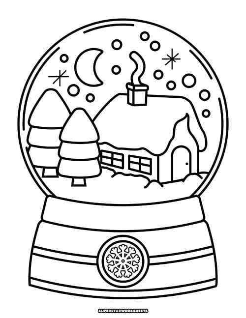 winter holiday coloring pages printable