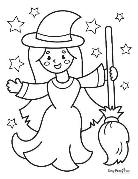 witchy coloring pages printable