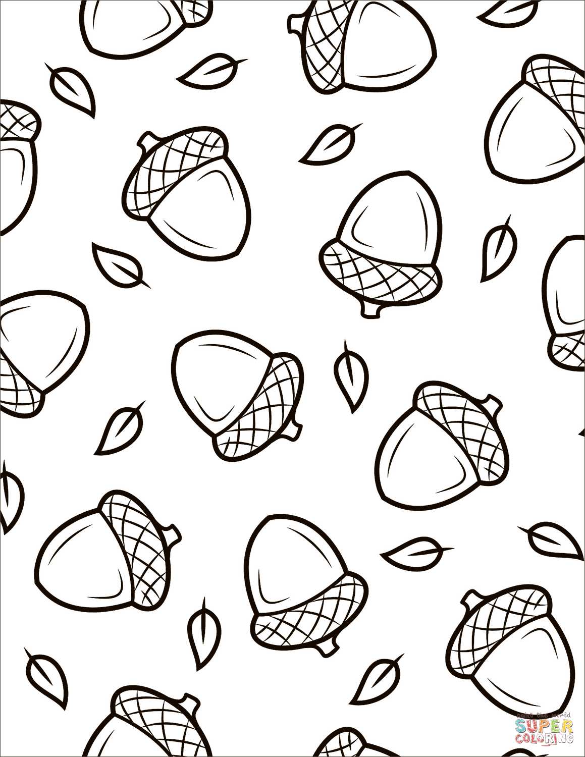 free printable acorns
