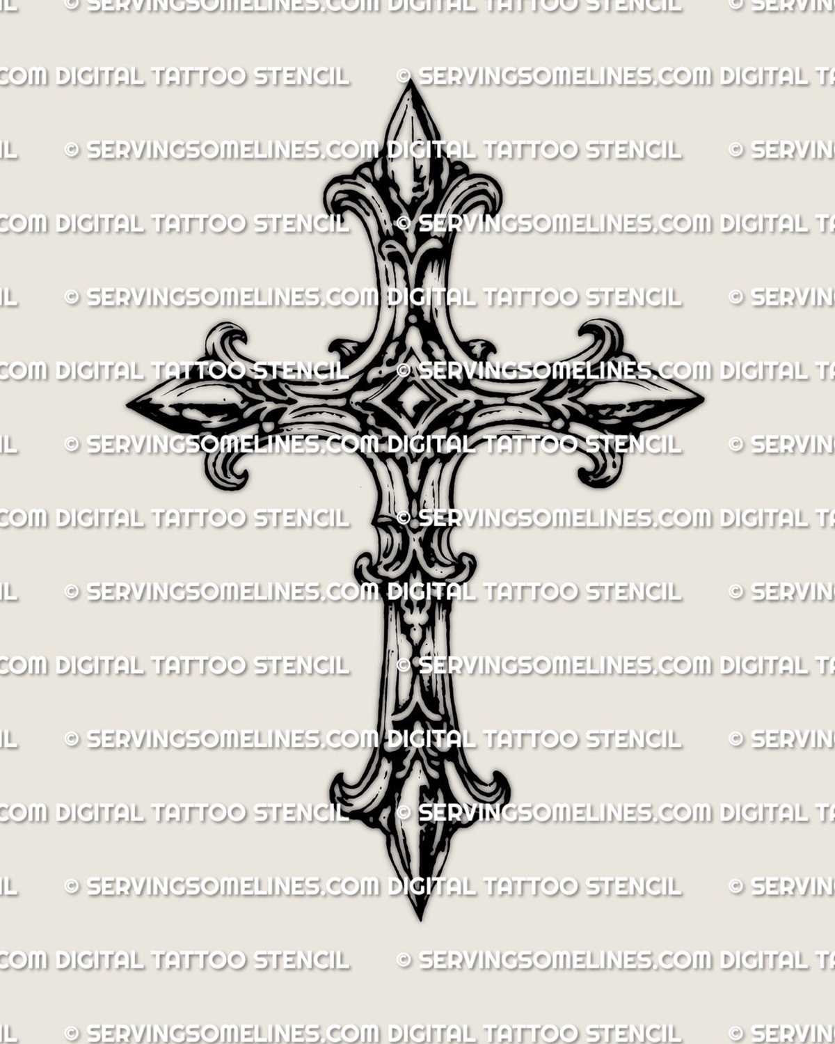 cross stencil printable