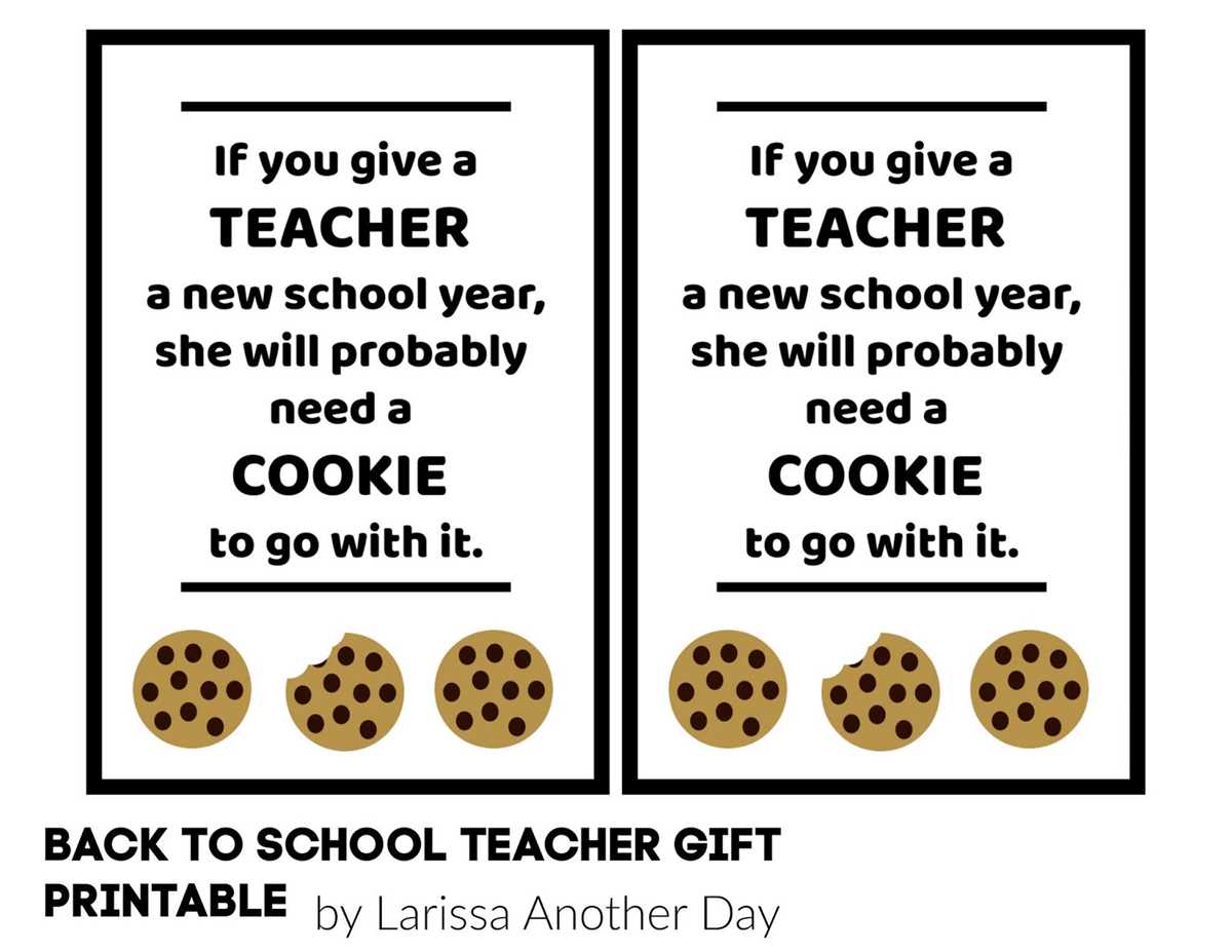if you give a teacher a cookie printable free printable