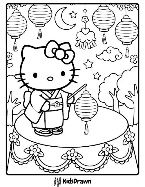 hello kitty coloring sheets printables