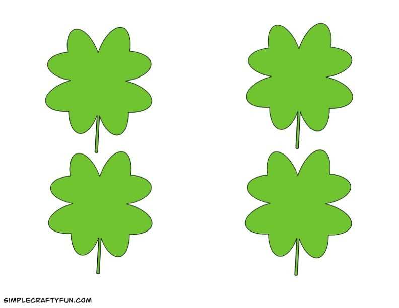 printable small four leaf clover