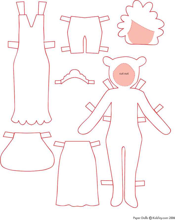 printable cut out paper doll template