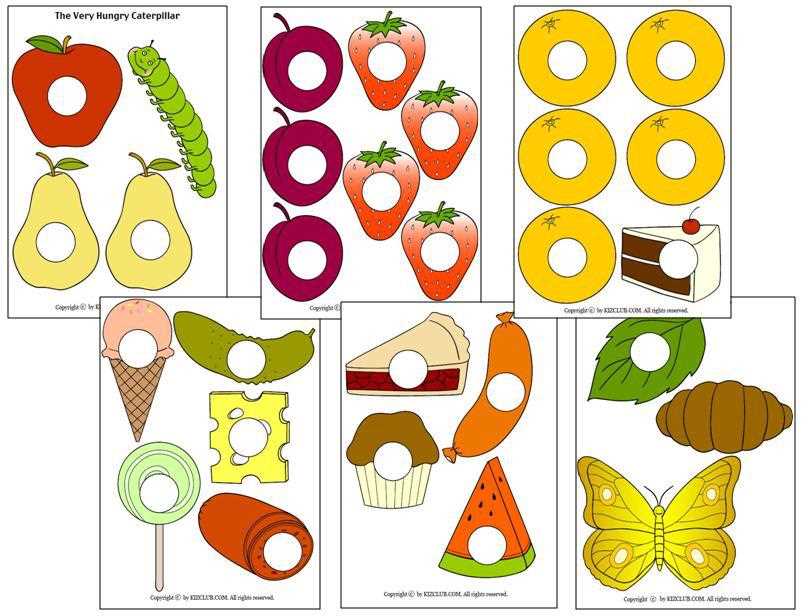 hungry caterpillar food printable