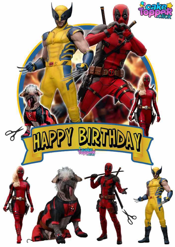 wolverine cake topper printable