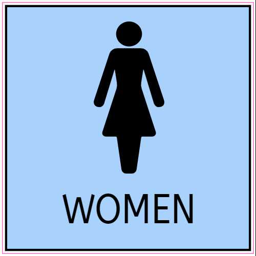 womens restroom sign printable