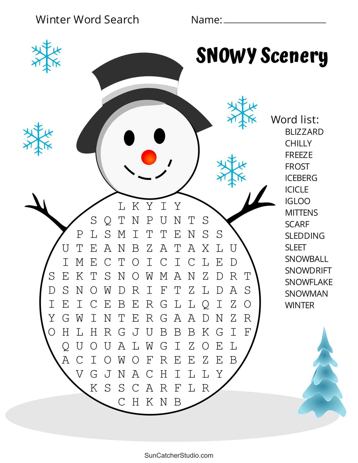 word search puzzles for kindergarten free printable