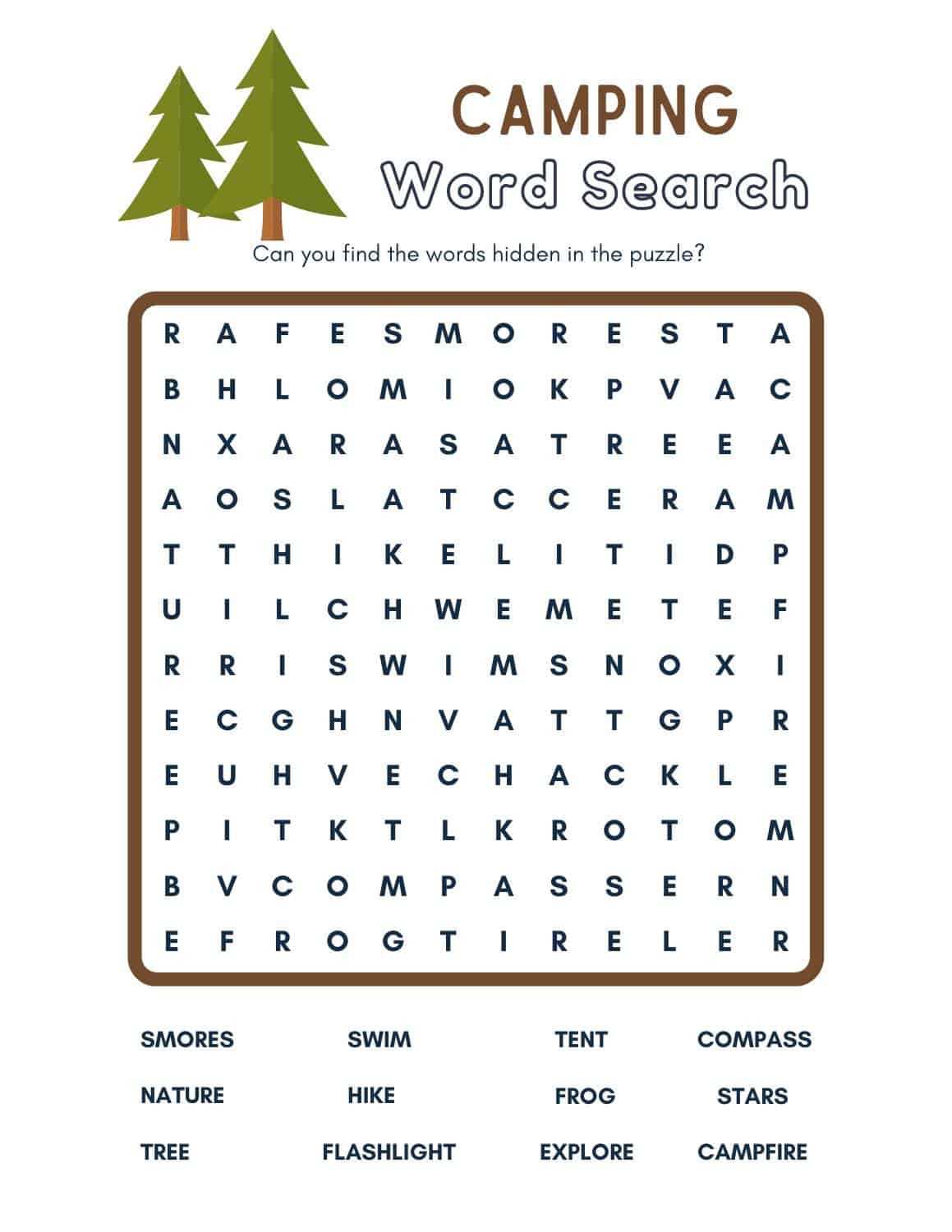 word search template free printable