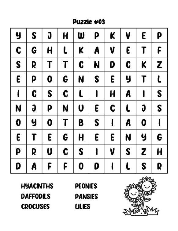 word searches for kids printable