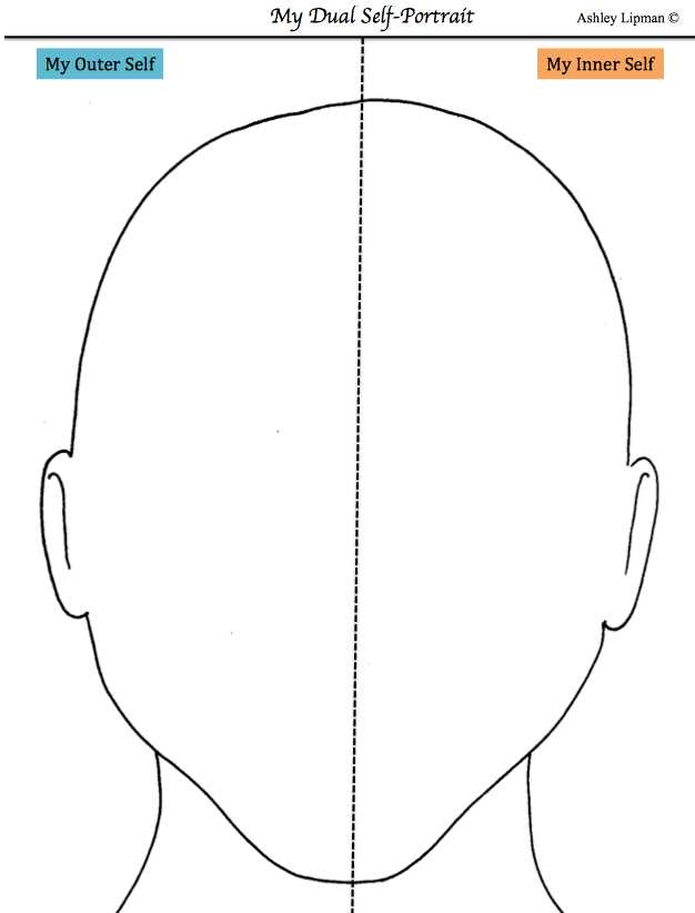 self portrait template printable