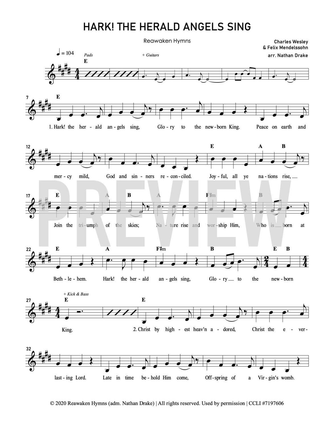 printable lyrics to hark the herald angels sing