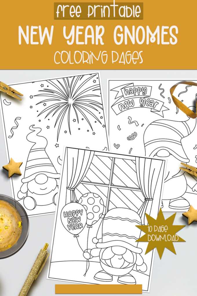 free printable happy new year coloring pages
